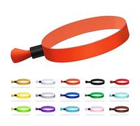 Comflora Lot de 100 bracelets d'événement en tissu, bracelets jetables pour événements, bracelets colorés événements, pour concert léger, entrée de club, bracelet de fête (couleur : orange)