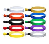 Comflora Lot de 100 bracelets d'événement en tissu, bracelets jetables pour événements, bracelets colorés événements, pour concert léger, entrée de club, bracelet de fête (couleur : couleurs