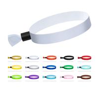 Comflora Lot de 100 bracelets en tissu jetables pour v nements (couleur : blanc)