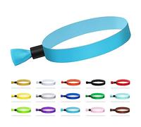 Comflora Lot de 100 bracelets jetables légers en tissu pour concerts et fêtes (bleu eau)