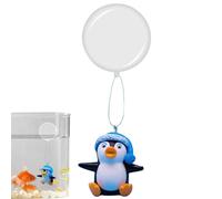 COMFOLIVING Aquarium pingouin, aquarium pingouin - Décoration d'aquarium mignonne petit pingouin - Décorations d'aquarium mignonnes avec appareil flottant pour un monde sous-marin simulé