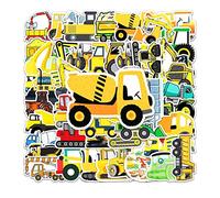 COMFOLIVING Autocollants de véhicule de camion | Autocollants pour pelleteuses, camions et véhicules techniques, joli paquet de décoration avec 50 autocollants en papier sur le thème de la voiture