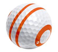 COMFOLIVING Balles d'entraînement de golf, balles de golf d'intérieur - 3 couches de lignes orange et blanches pour s'entraîner - Accessoire de golf hautement élastique avec sensation réelle
