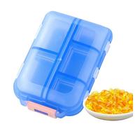 COMFOLIVING Boîte à médicaments, organisateur de pilules quotidien, organiseur de pilules portable étanche avec 10 compartiments, étui à pilules de grande capacité et ergonomique