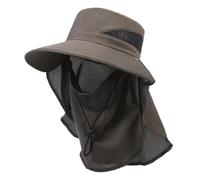 COMFOLIVING Chapeau de soleil UV, chapeau de protection solaire, chapeau de soleil avec couverture complète du visage, voile respirant, chapeau UV, protection de la nuque pour le jardinage, le