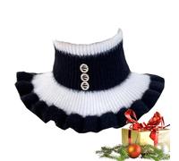 COMFOLIVING Collier faux détachable | Col simulé à volants pour femme, col roulé respirant, col simulé, demi-chemisier faux pour amis, filles