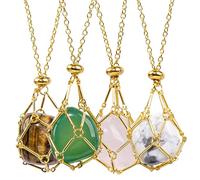 COMFOLIVING Colliers pour femme, pendentif naturel, collier en pierre vintage avec détails fins, bijou spirituel durable, collier en pierres précieuses exquis pour hommes et femmes