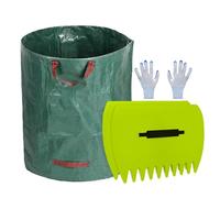 COMFOLIVING Cuillères à lames et griffes, poignée ergonomique Râteau à lame, râteau à feuilles, rasoir collecteur, scoops - Râteau de jardin ergonomique pour feuilles, coupures, débris