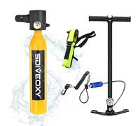 COMFOLIVING Cylindre de plongée, 0,5 L Plongée sous-marine, réservoir de plongée en aluminium aviation, ensemble d'équipement de plongée sous-marine, bouteille d'oxygène de plongée avec tuba, petits