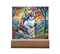 COMFOLIVING Décoration de panneau acrylique tacheté pour chien, attrape-rêves pour chien tacheté | Attrape-rêves en acrylique pour décoration de bureau pour chiot - Décoration de bureau