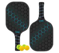 COMFOLIVING Ensemble de balles de pagaie, ensemble de balles de cornichon | Racket Pro Rackets de balle de pagaie - Palettes de cornichon en fibre de verre, 4 balles de cornichon, équipement de cour