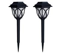 COMFOLIVING Lampes de Jardin pour allée à énergie Solaire - Lumières extérieures de Voie Solaire,Lampe de clôture de Jardin à énergie Solaire-LED Super Brillante, décorative jusqu'à 10H, étanche IP44