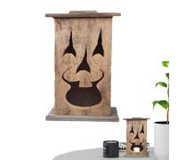 COMFOLIVING Lanterne à bougie décorative, lanternes d'Halloween | Ornements de lanterne d'extérieur avec mauvais esprit, lanterne vintage, design créatif pour les activités de jeu de rôle