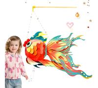 COMFOLIVING Lanternes Chinoises en Forme de Poisson, lanternes célestes Chinoises accrocheuses avec LED, lanternes de Poisson à Souvenirs avec Design pour la fête de Bricolage de Printemps