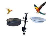 COMFOLIVING Mangeoire pour oiseaux pour balustrade de plafond, mangeoire pour oiseaux sur le pont | Mangeoire pour oiseaux avec bac en filet - Station d'alimentation pour oiseaux, support de pot de