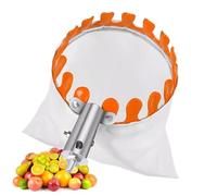 COMFOLIVING Pince à fruits avec panier, outil de cueillette de fruits économe en main-d'œuvre, tête de cueillette de fruits en métal, récupérateur de fruits, outil auxiliaire, panier portable pour