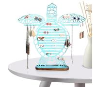 COMFOLIVING Porte-boucles d'oreilles, organisateur de boucles d'oreilles pour filles | Présentoir de boucles d'oreilles,Jolie boîte à bijoux de table en forme de marine, porte-bijoux avec trous en