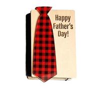 COMFOLIVING Porte-cartes pour la fête des pères - Organiseur multi-cartes - Porte-cartes à cravate pour la fête des pères - Livre en papier plié avec plusieurs cartes pour la fête des pères, noir