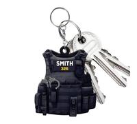 COMFOLIVING Porte-clés pendentif policier, porte-clés pendentif cadeaux flic, porte-clés réutilisable, porte-clés pour décoration de voiture