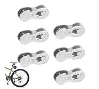 COMFOLIVING Raccord rapide pour chaîne de vélo, joint de chaîne de vélo - Connecteurs articulés Quick Link pour vélo - 6 pièces robustes - Accessoires pour vélo