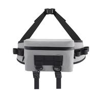 COMFOLIVING Sac à dos de pêche en nylon, sac à dos de pêche confortable avec cordon de serrage de sécurité scellé et fermeture éclair pour la randonnée, l'extérieur, le camping et l'escalade, gris