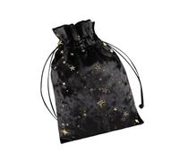 COMFOLIVING Sac de tarot - Sac de rangement et pochette de tarot avec cordon de serrage - Rangement en velours pour tarot, sacs multifonctionnels pour cartes Oracle, bijoux, runes, Noël, Noir , Refer