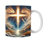COMFOLIVING Tasse à lait en céramique, tasse à eau en céramique, tasse à café en céramique unique avec motif soleil avec effet | Tasse de boisson en céramique pour une bonne performance de