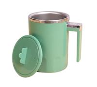 COMFOLIVING Tasse à mélanger électrique - Mélangeur magnétique de 350 ml - Tasse rotative - Résistante à la chaleur et à la rouille - Tasse de voyage en acier inoxydable pour café, lait, thé, chocolat