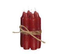 Comforder Confortable (7 pièces) - Bougies Bâton Rouges de 11 cm, Bougies de Table Unies, Durée de Combustion de Plus de 4 Heures
