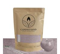 comforder Sable pour Bougies avec Mèches, Kit Bougie à Faire Soi-Même, Bougie Poudre, Pearled Candle, 400 g de Perles de Cire pour Bougie + 4 Mèches (Lila)
