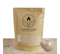 comforder Sable pour Bougies avec Mèches, Kit Bougie à Faire Soi-Même, Bougie Poudre, Pearled Candle, 400 g de Perles de Cire pour Bougie + 4 Mèches (Sand)