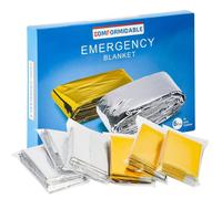 Comformidable Couvertures de survie d'urgence, pack de 6 - Couvertures de survie multifonctionnelles, 160x210cm, Idéales pour le plein air, les premiers secours & les urgences