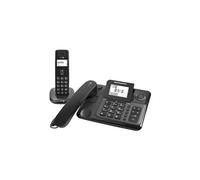 Doro Comfort 4005 téléphone Filaire + téléphone DECT sans Fil avec Répondeur (Noir) [Version Française]