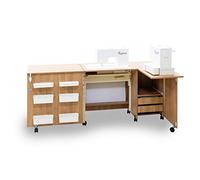 Comfort 5+ | Armoire Machine à Coudre | (Premium White, L (Air-Lift 10 to 15 kg))