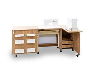 Comfort 5+ | Armoire Machine à Coudre | (Premium White, L (Air-Lift 10 to 15 kg))