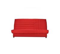 COMFORT Banquette clicclac 3 places Tissu L 192 P 95 cm BEIJA Rouge