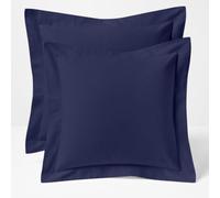 Comfort Beddings Lot de 2 taies d'oreiller de qualité 100 % coton égyptien 620 fils, Bleu marine (Big Euro/Carré Taille 70 x 70 cm)