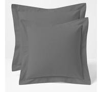 Comfort Beddings Lot de 2 taies d'oreiller décoratives 100 % coton égyptien 620 fils, Gris (décoratif/carré, 60 x 60 cm)