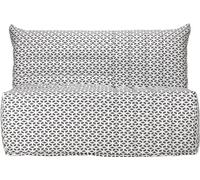 COMFORT BULTEX Banquette BZ 3 places - Tissu noir et blanc - France - L 142 x P 101 cm - BECCI