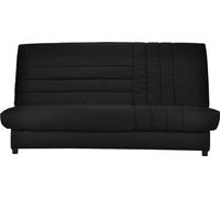 COMFORT BULTEX Banquette clic-clac 3 places -Tissu noir - France - L 192 x P 95 cm - BEIJA