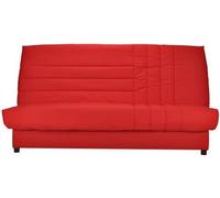 COMFORT BULTEX Banquette clic-clac 3 places - Tissu rougeL 192 x P 95 cm - BEIJA