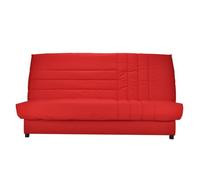 Banquette Clic-Clac 3 Places - Comfort Bultex - L 192 X P 95 Cm - Tissu Rouge - Beija Rouge