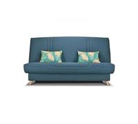 COMFORT BULTEX Banquette clic Tissu Coussins déco jungle L193 P95 H101 MONA Bleu