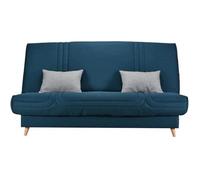 COMFORT BULTEX Clic clac 3 places - Tissu Bleu - Made in France - L 192 x P 95 x H 101 - MONA