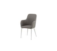 Comfort chaise de salle à manger avec accoudoirs gris.