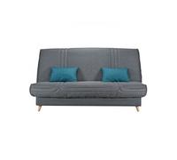 COMFORT BULTEX Clic clac 3 places Tissu anthracite Made in France L 192 P 95 H 101 Gris G