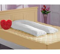 Comfort Collections Housse de coussin en forme de U - Maternité et allaitement Grossesse - Grand traversin - Blanc 2,7 m Housse en U uniquement