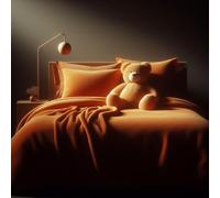 Comfort Collections Parure de lit en polaire super douce et chaude avec housse de couette et taies d'oreiller (mandarine, King - environ 230 x 220 cm)