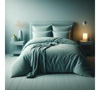 Comfort Collections Parure de lit en polaire super douce et chaude avec housse de couette et taies d'oreiller (bleu canard, King - environ 230 x 220 cm)