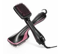 Comfort Comb Design Multifunctional Hair Dryer, 2 in 1 Hair Dryer Brush & Straightener Brush, 2-in-1 Straight Hair Comb, Fast Drying Hair Styling Tool (Pink)